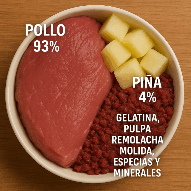 Comida Húmeda Pollo y Piña 400 gramos. - Imagen 2