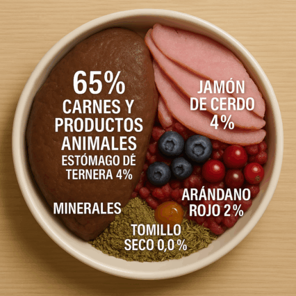 Comida Húmeda Rafi Tripas de ternera y jamón Grain Free 400 gramos