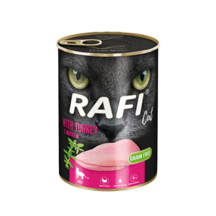 Comida Humeda Rafi Pavo Gato 400 gramos.