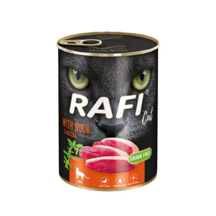 Comida Húmeda Rafi Pato Gato 400 gramos.
