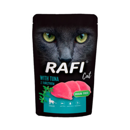 Comida Húmeda Rafi Atún Gato Esterilizado 100 gramos.