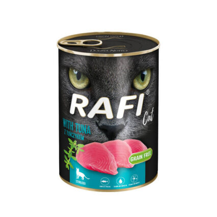 Comida Húmeda Rafi Atún Gato Esterilizado 400 gramos.